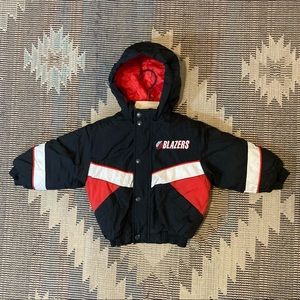 Vintage NBA Blazers Jump Ball Club Puffer Coat Jacket